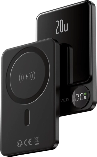 Forever power bank magnétique sans fil 5000 mAh 20W avec MagSafe, noir