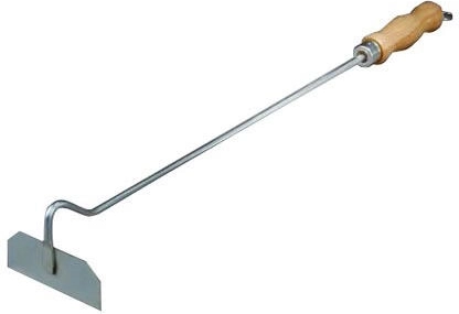 Racloir de cheminée avec manche en bois, galvanisé
