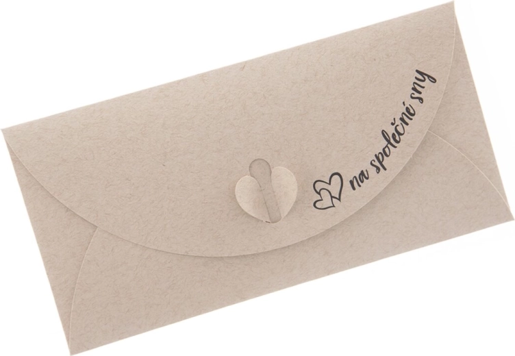Enveloppe à billets « pour nos rêves communs » 22 × 11 cm