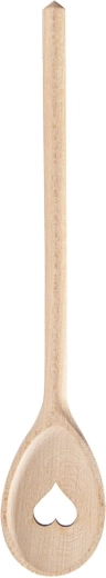 Cucchiaio di legno ovale con motivo a cuore 30 cm