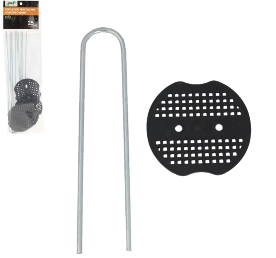 Set of 6 Pegs 25 cm for Securing Agrotextile