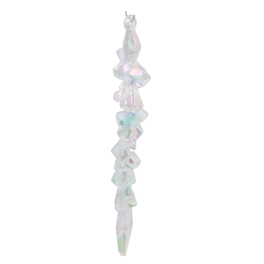 Décoration de Noël glaçon 15 cm avec effet opalescent, 2 pcs