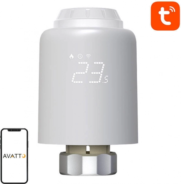Intelligens termosztatikus radiátorszelep Avatto Zigbee 3.0 TUYA
