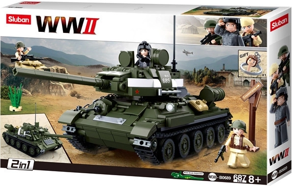 Sluban WWII Soviet Tank T-34/85 2in1