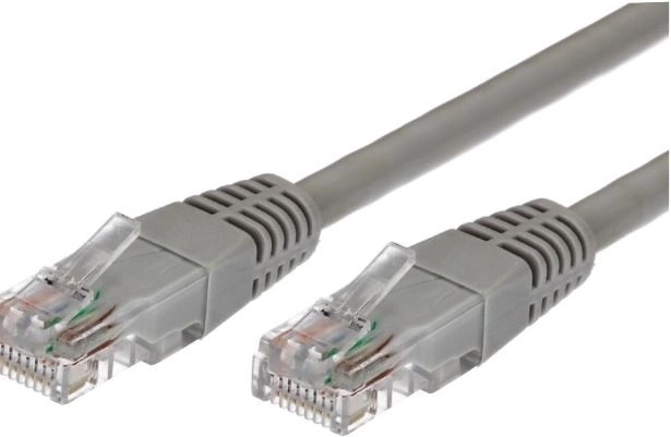 Patchcord kábel kat. 5e RJ45 UTP 3m szürke - csomagolás 10 db