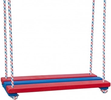 Altalena in legno colorata – tavoletta oscillante 46 × 20 cm, portata 80 kg