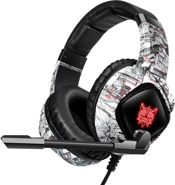 Játékkopfhallgató Onikuma K19 Camouflage fehér