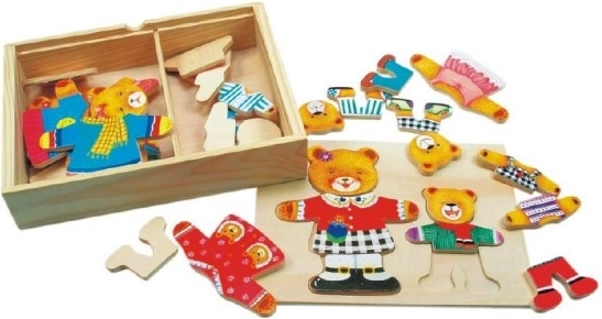 Bino aankleedpuzzel Berin met beertje