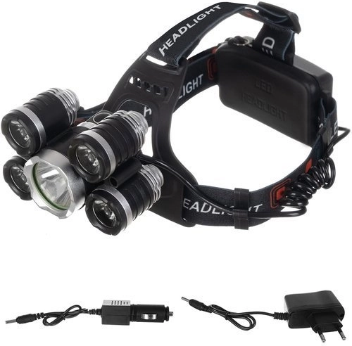 Čeona lampa 5× LED CREE T6 s akumulatorom