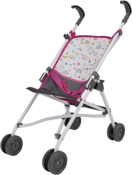 Opvouwbare poppenbuggy – paraplumodel, regenboog