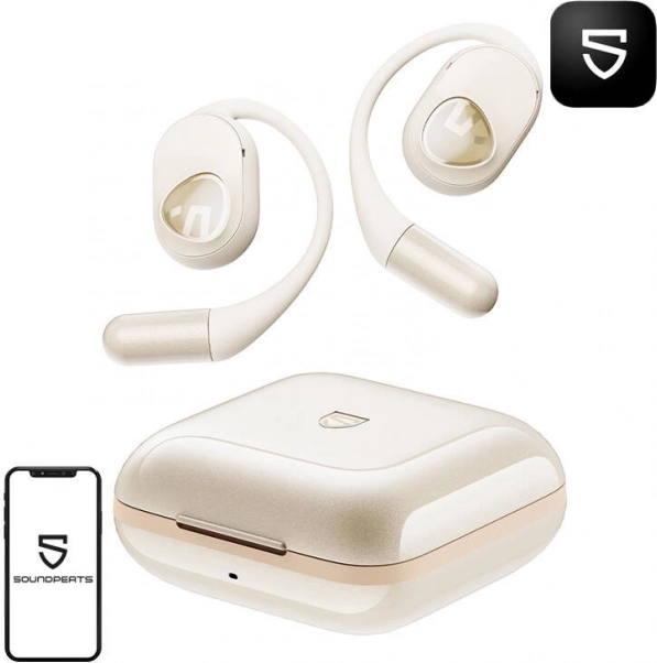 Trådløse høretelefoner Soundpeats GoFree2+ hvid