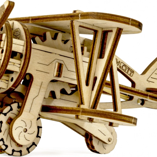 Wooden 3D Puzzle Biplane