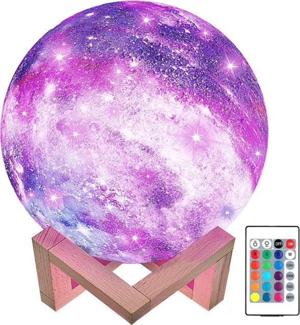 Lampada lunare 3D con illuminazione RGB e telecomando