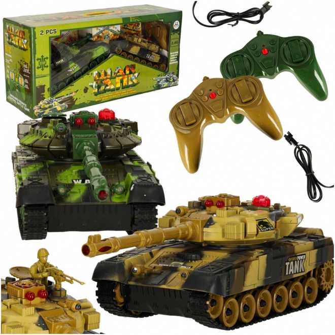 Chars RC télécommandés T90 2,4 GHz – lot de 2 pièces