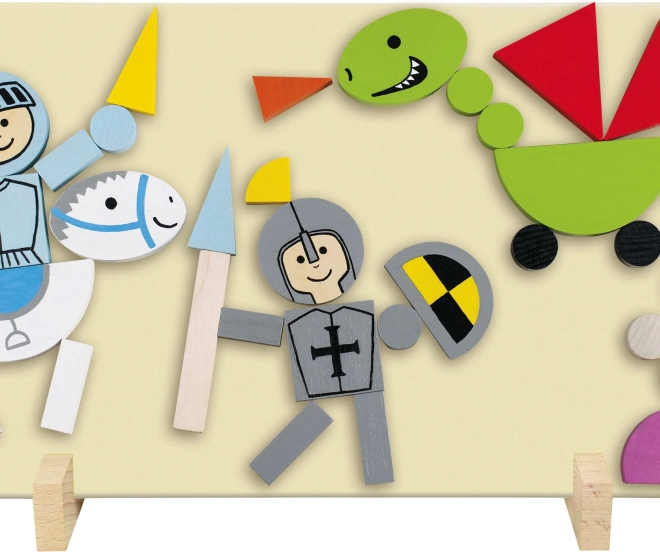 Detoa magnetické puzzle rytíři