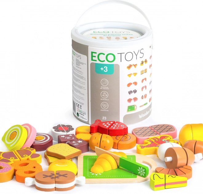Alimenti da taglio in legno per bambini ECOTOYS