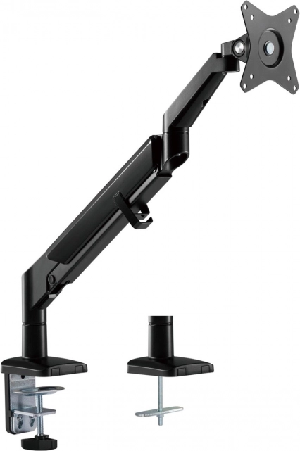 Supporto monitor ergonomico con molla a gas nero