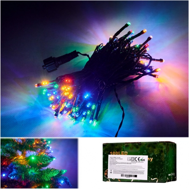 LED řetězové osvětlení- 10 m, 100 LED – Barevné
