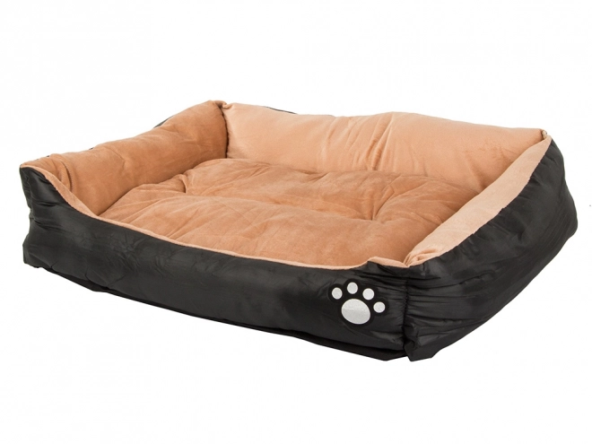 Black dog bed with comfortable padding