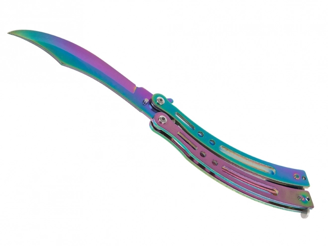 Butterfly Knife with Iridescent Finish