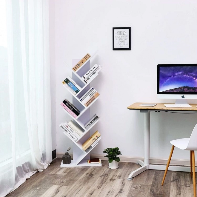 Modern White Wooden Bookshelf
