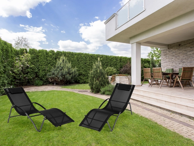 Garden Lounger with Headrest