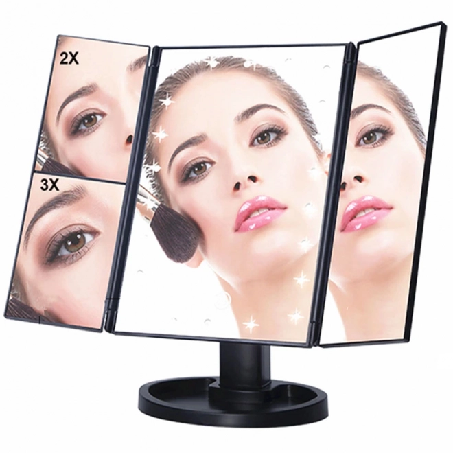 Illuminated Cosmetic Mirror with LED and Magnification