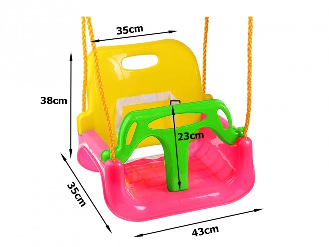 Children's 3-in-1 Swing Pink