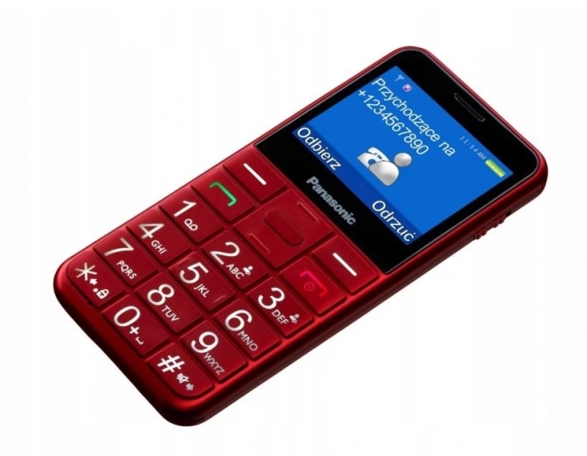 Senior-friendly Red Mobile Phone