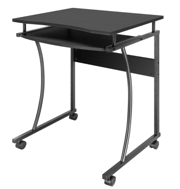 Techly mobile computer desk 600x480mm black