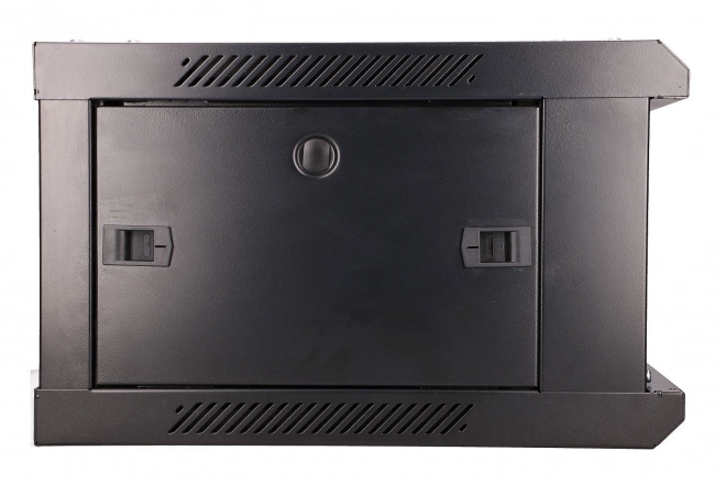 wall mount rack cabinet 4u 600x450 black glass door