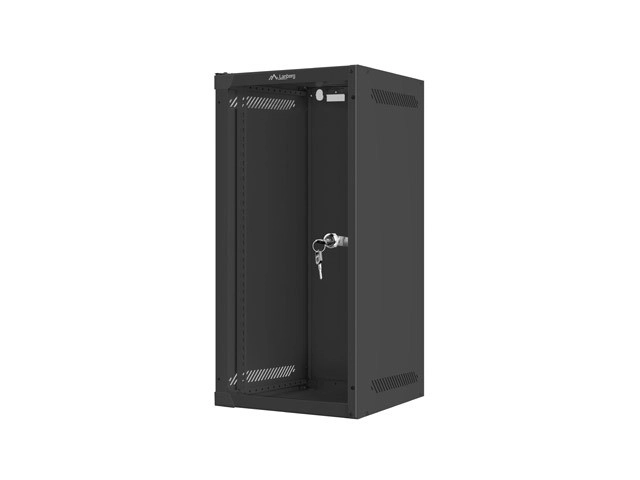 Lanberg Wall-Mount Cabinet Black Flat Pack