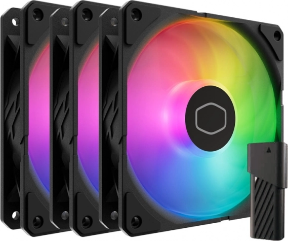 Ventilatori Cooler Master SickleFlow Edge 120 ARGB, set da 3 pezzi (neri)