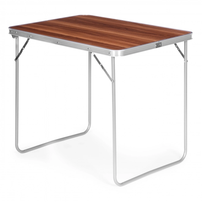 Tourist table picnic folding table top 80x60 cm brown