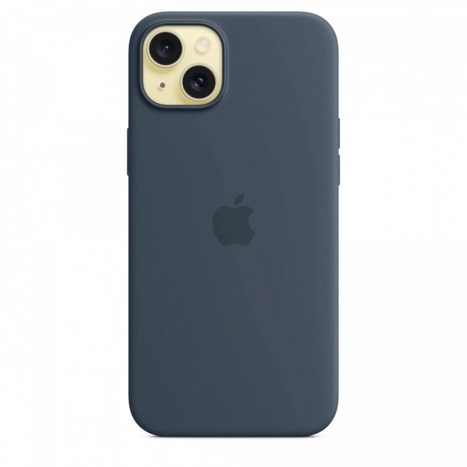 Silicone Case with MagSafe for iPhone 15 Plus - Stormy Blue