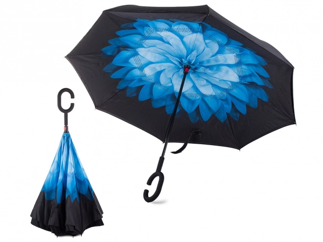 Umgekehrter faltbarer Regenschirm robust und standfest
