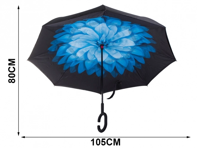 Umgekehrter faltbarer Regenschirm robust und standfest