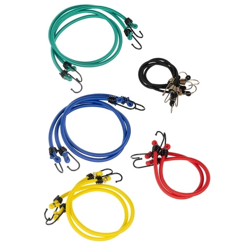 Elastic luggage straps with hooks, 12 pcs