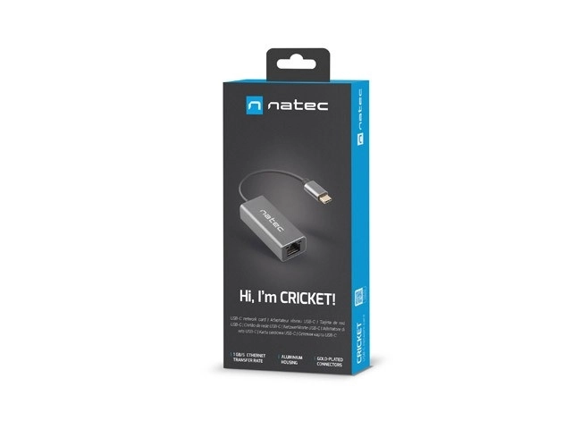 Scheda di rete USB-C Natec Cricket con cavo RJ-45 1Gb