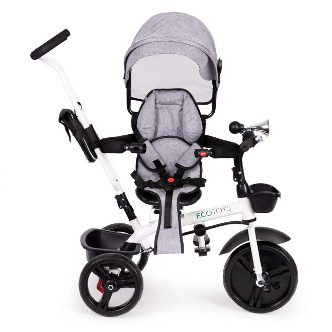 EcoToys Gray Tricycle Stroller