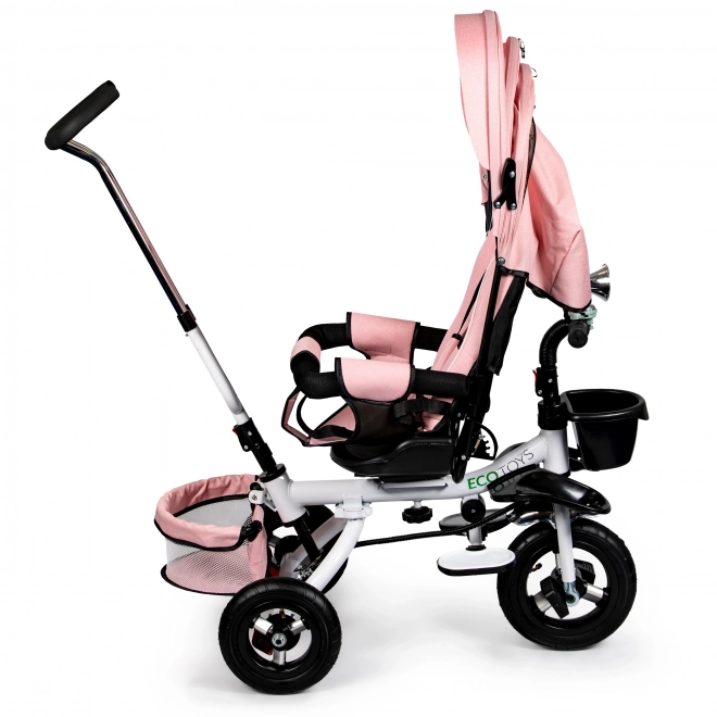 Rotating Tricycle 360° Pink Delux with Canopy