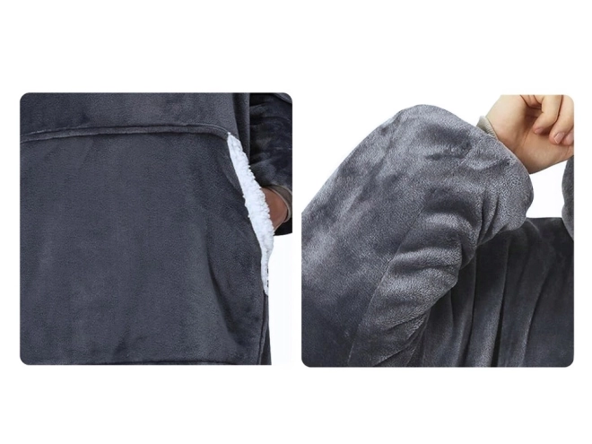 Felpa oversize riscaldante con cappuccio