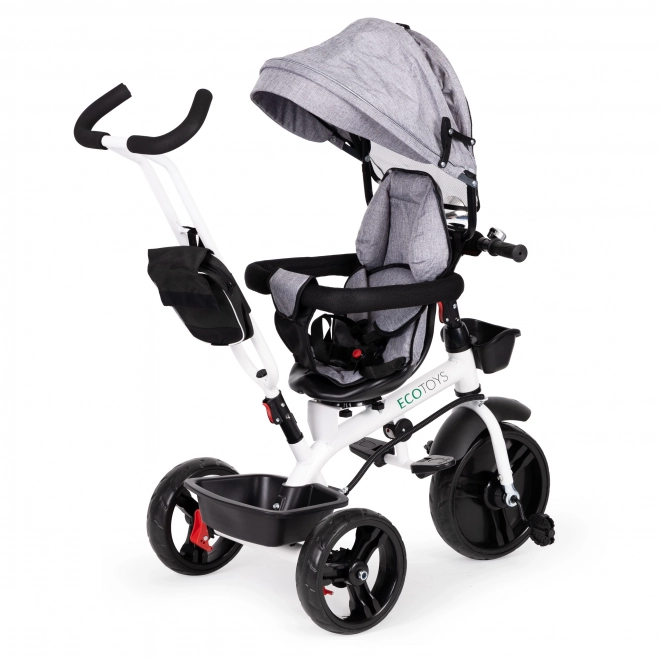 EcoToys Gray Tricycle Stroller