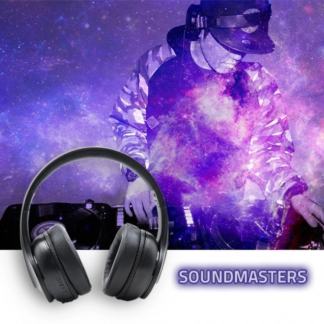 Wireless Headphones with Microphone - Black