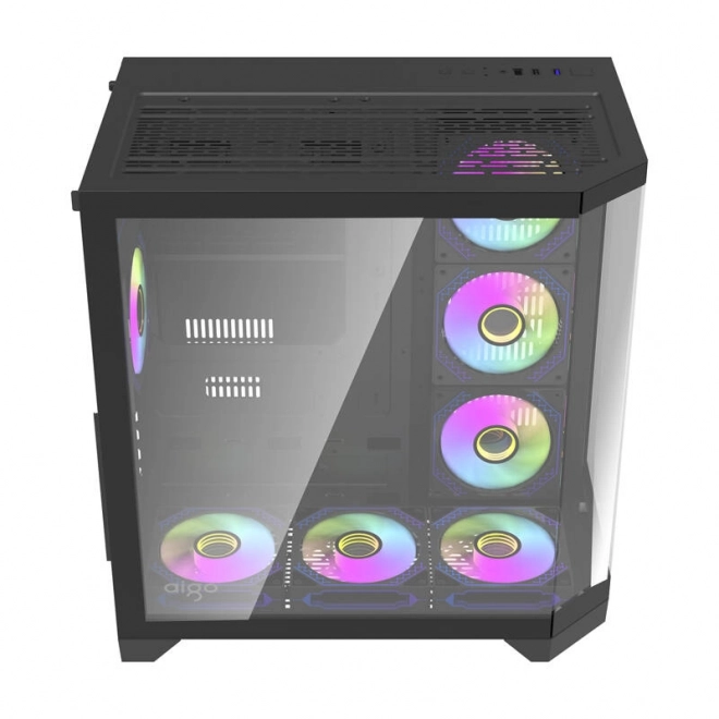Sötétvillanás FT418 PRO gamer számítógépház 7 aRGB ventilátorral