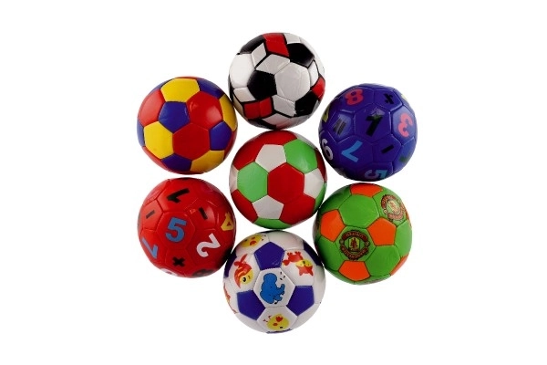 Ballon de football petit junior gonflé cousu 15cm cuir avec filet