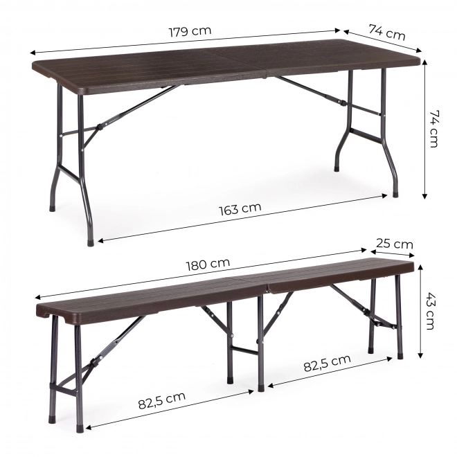 Catering Table and Benches Set by ModernHome