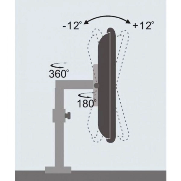 Adjustable Desk Mount for Monitors Black