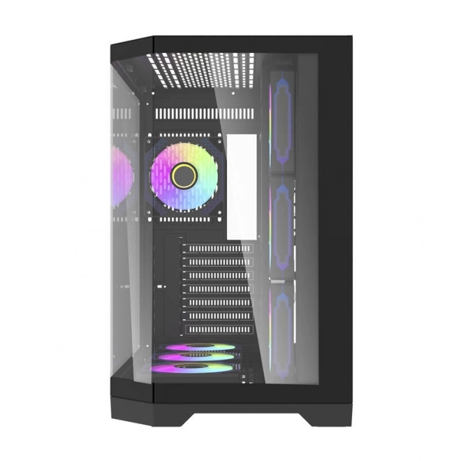 Sötétvillanás FT418 PRO gamer számítógépház 7 aRGB ventilátorral