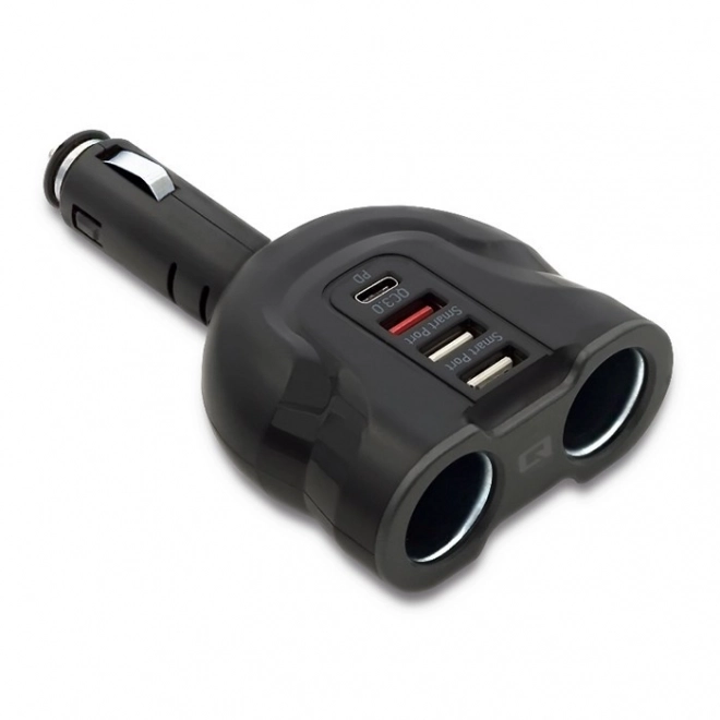 Car Cigarette Lighter Splitter with USB Ports